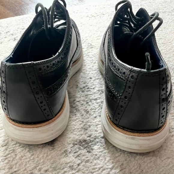 Mens Cole Haan Long LunarGrand Wingtip Oxford Leather Lace Up - Black 11.5 - Picture 4 of 11
